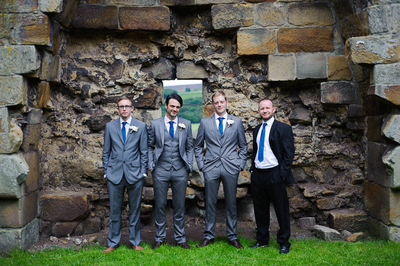 groomsmen at danby castle wedding